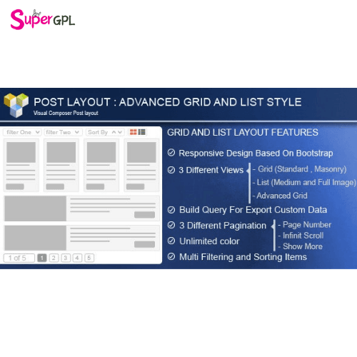 advance post grid list with custom filtering for visual composer supergpl 1 1