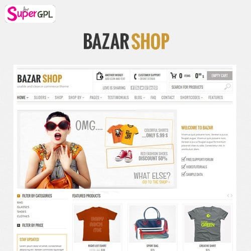 bazar shop multi purpose e commerce theme supergpl 1 1