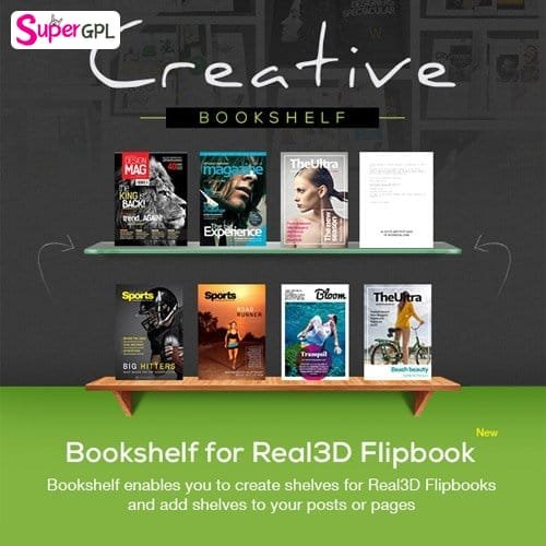 bookshelf for real3d flipbook addon supergpl 1 1