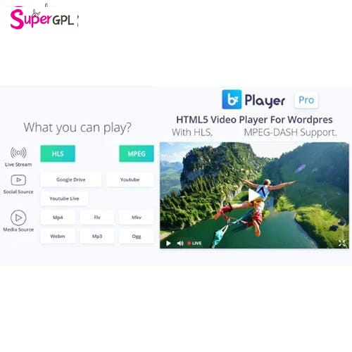 bzplayer pro live streaming player wordpress plugin supergpl 1 1