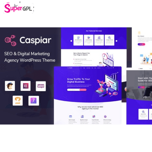 caspiar digital marketing agency wordpress theme supergpl 1 1