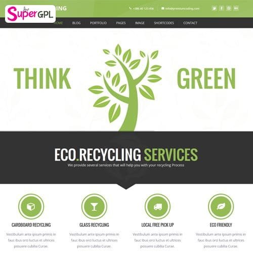 eco recycling ecology nature wordpress theme supergpl 1 1