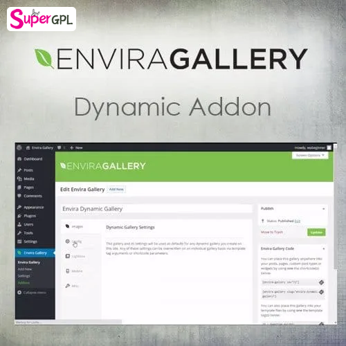 Envira Gallery | Dynamic Addon 1 envira gallery dynamic addon supergpl 1 1