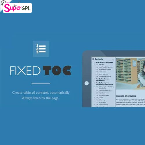 fixed toc table of contents for wordpress plugin supergpl 1 1