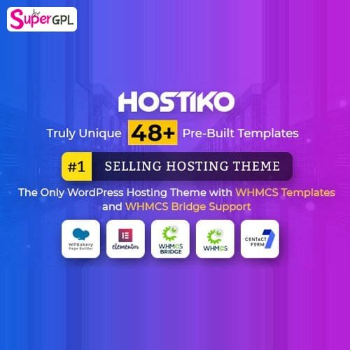 hostiko wordpress whmcs hosting theme supergpl 1 1