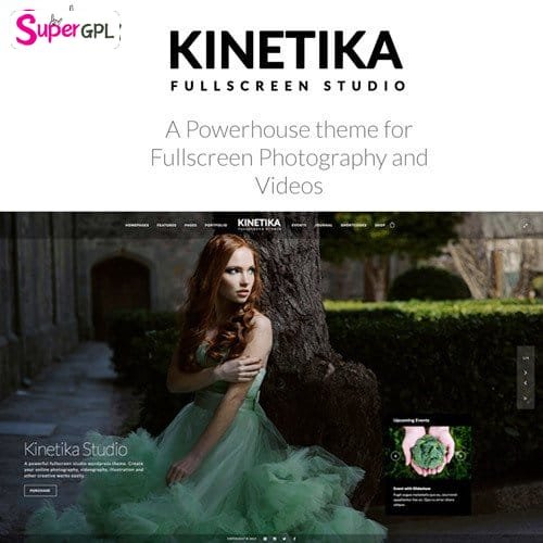 kinetika photography theme for wordpress supergpl 1 1