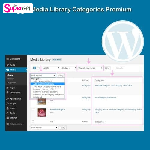 media library categories premium supergpl 1 1