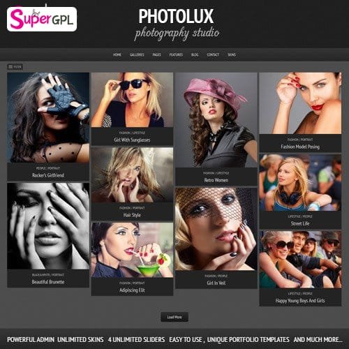 photolux photography portfolio wordpress theme supergpl 1 1