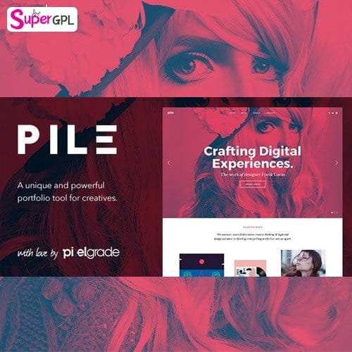 pile an uncoventional wordpress portfolio theme supergpl 1 1