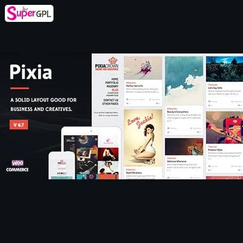 pixia showcase wordpress theme supergpl 1 1