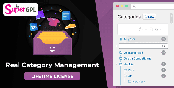 real category management content management in category folders in wordpress 1 1