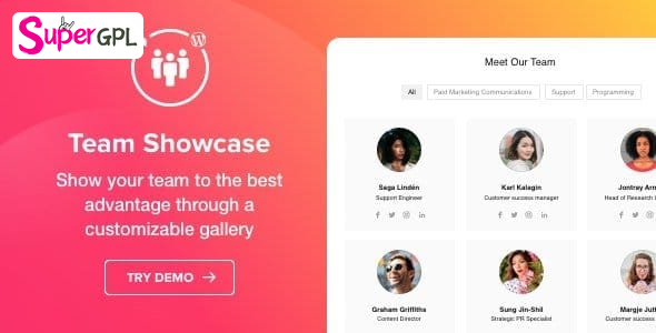 team showcase wordpress plugin supergpl 1 1
