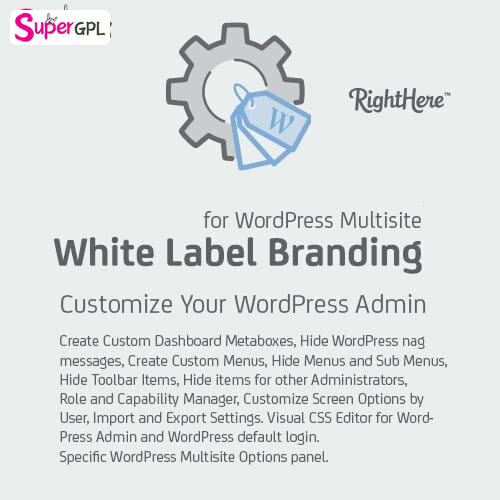 white label branding for wordpress multisite supergpl 1 1