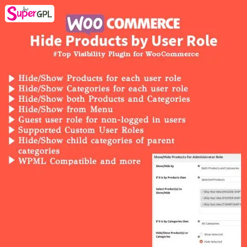 woocommerce hide products by user roles supergpl 1 1