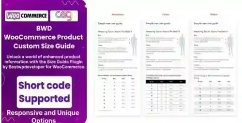 BWD Product Custom Size Guide – For WooCommerce