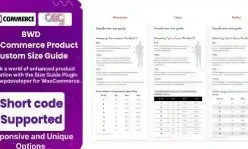 BWD Product Custom Size Guide β For WooCommerce
