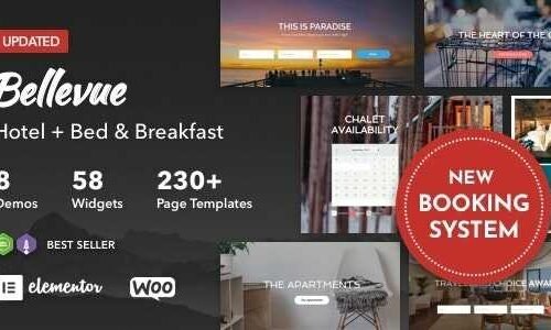 Hotel Bed and Breakfast Booking Calendar Theme Bellevue Theme GPL